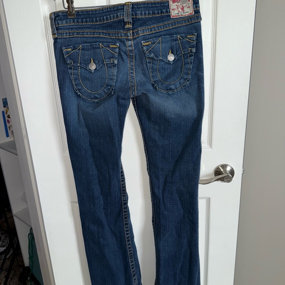 True Religion Blue Boot Cut Jeans with Classic Style